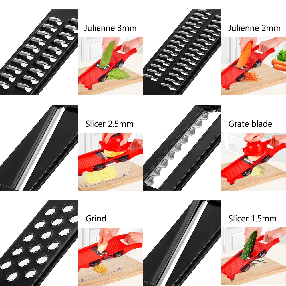 SwiftMince™ 6-Blade Mandoline Vegetable Slicer