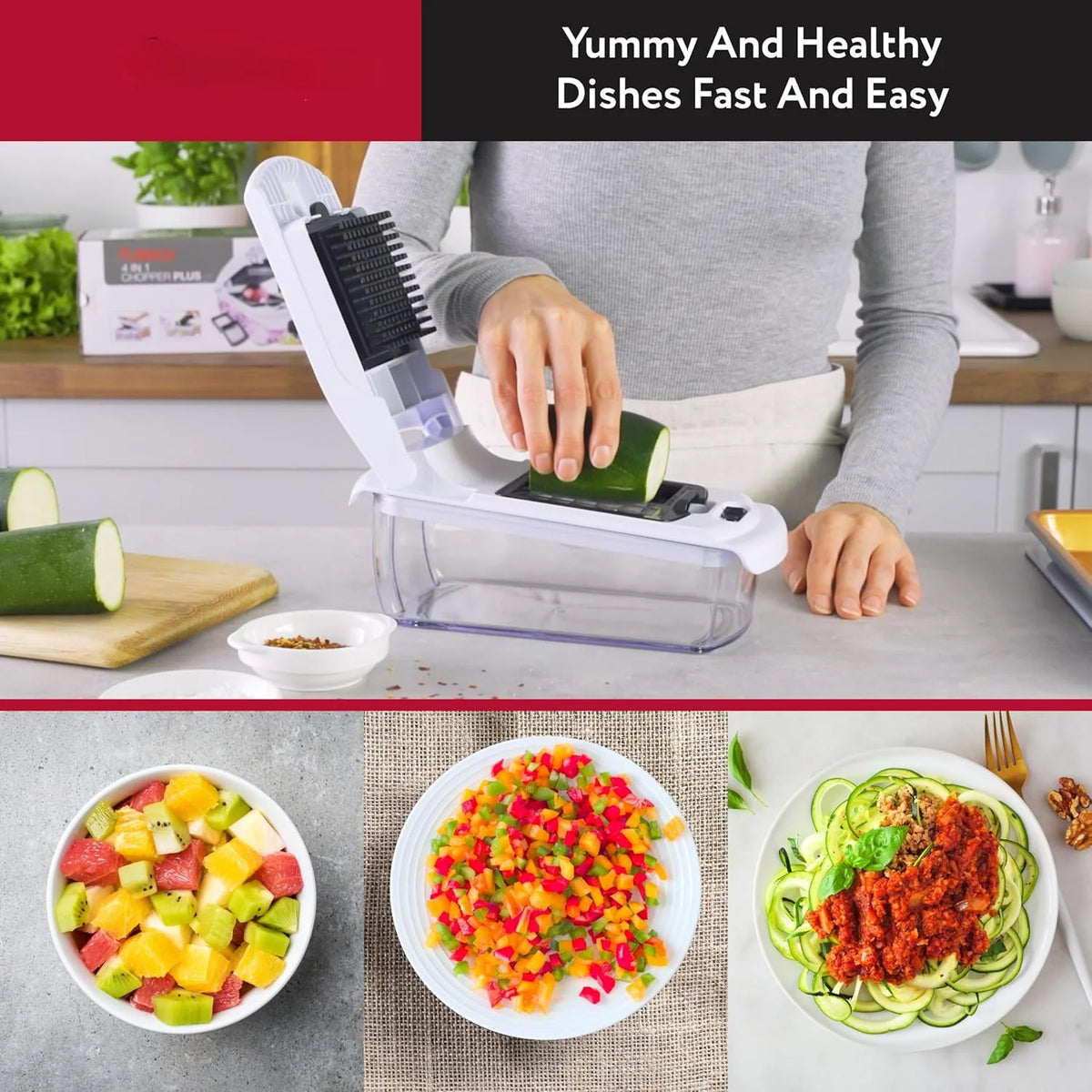 SwiftMince™ Spiral Vegetable Chopper with Container